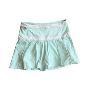 Lululemon Light Aqua Athletic Tennis Pickleball Skort with White Trim Size S